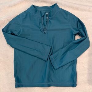 Carter's Teal Graphic Long Sleeve Rash Guard